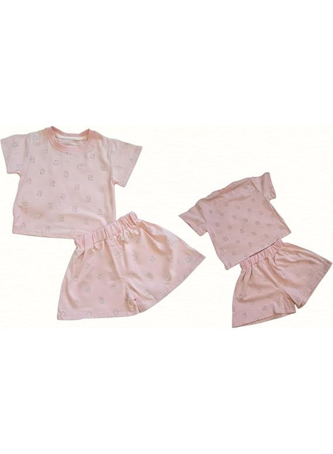 MINIIMODZ MINII MODZ Alpha Print Shorts for Girls | Soft Cotton Mini Shorts with Alphabet Print | Toddler Nightwear & Casual Shorts - Image 2